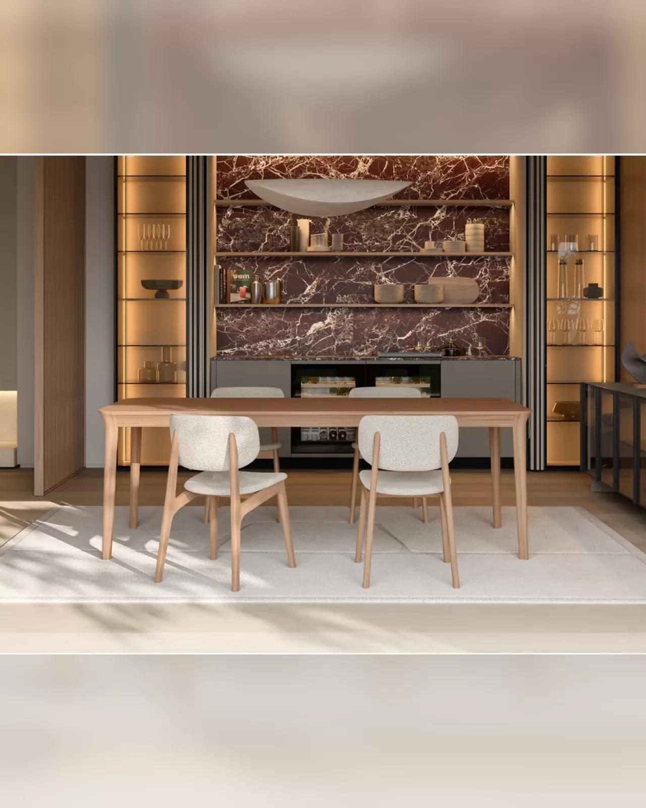 Smooth Dining Table, Dall'Agnese dining table made in Italy