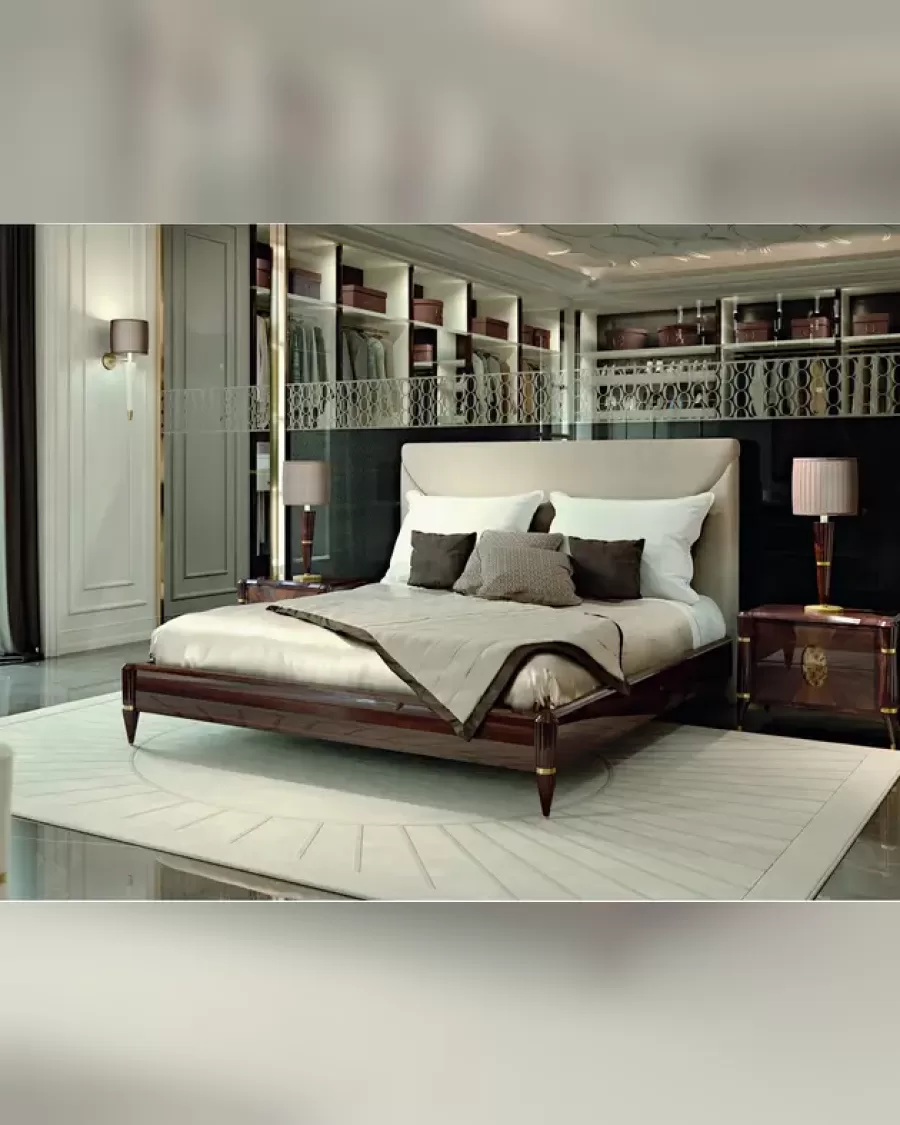 Ellipse Upholstered Bed, Italian bed from a Francesco Pasi collection