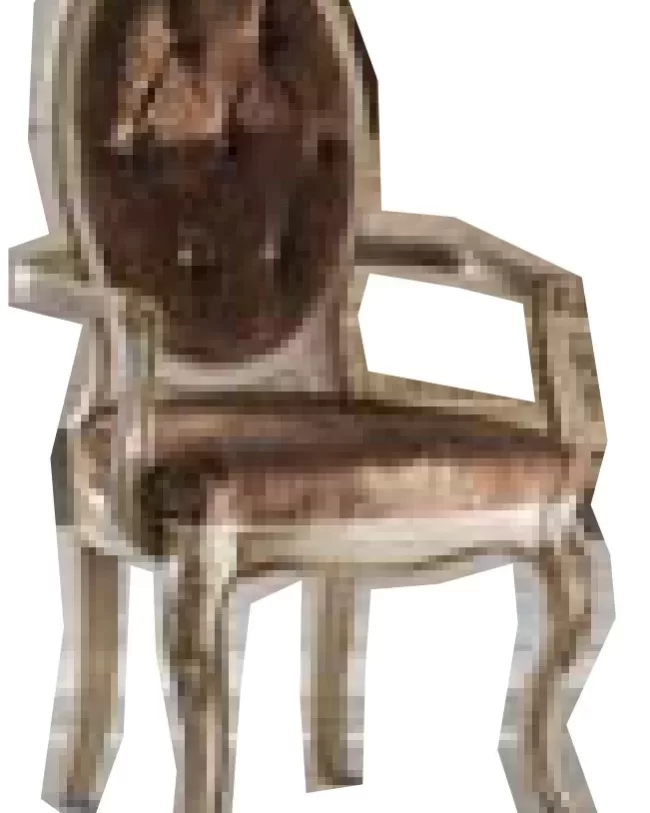 Gran Guardia Tufted Carved Armchair by Francesco Pasi, armchair by a solid wood coffee table