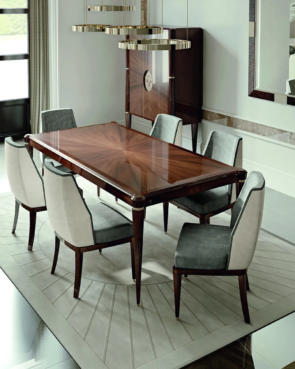 Ellipse Dining Chair by Francesco Pasi, fabric dining chair lacquered in gloss or matt