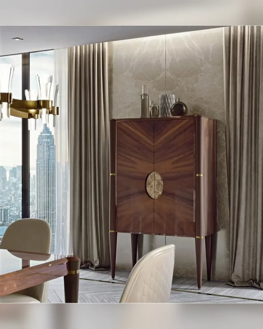 Ellipse Bar Cabinet by Francesco Pasi, dining room furniture made in Italy