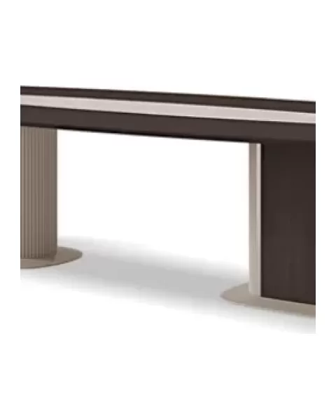 Icon Barrel-Shaped Table, Double Base by Francesco Pasi, large dining table 400 cm long