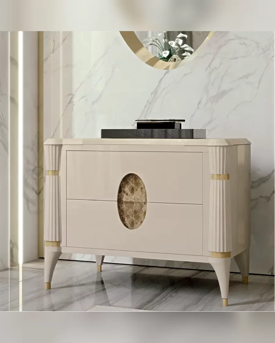 Ellipse Bedside Table by Francesco Pasi, luxury bedroom furniture
