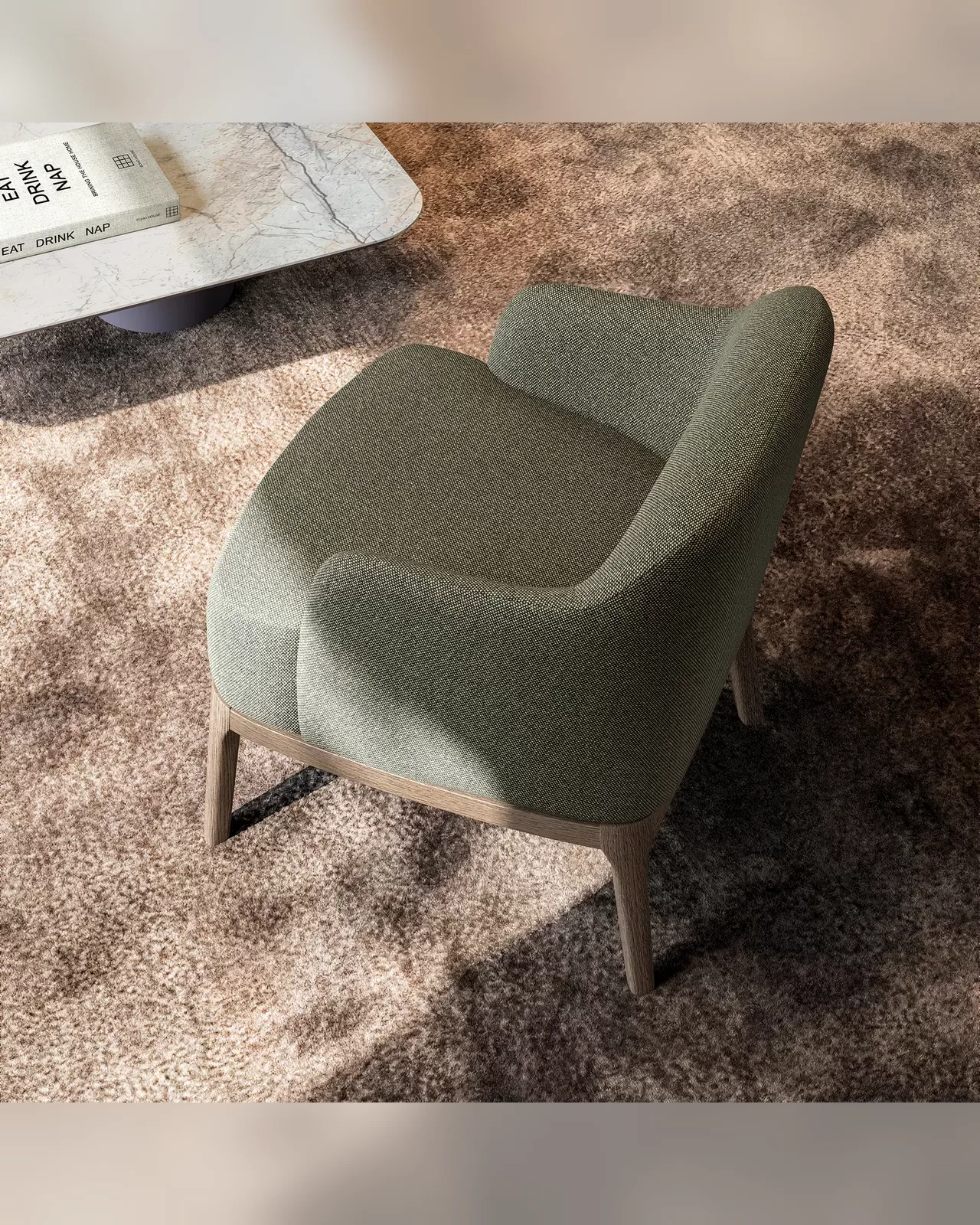Gulp Lounge Armchair, Dall'Agnese Italian furniture