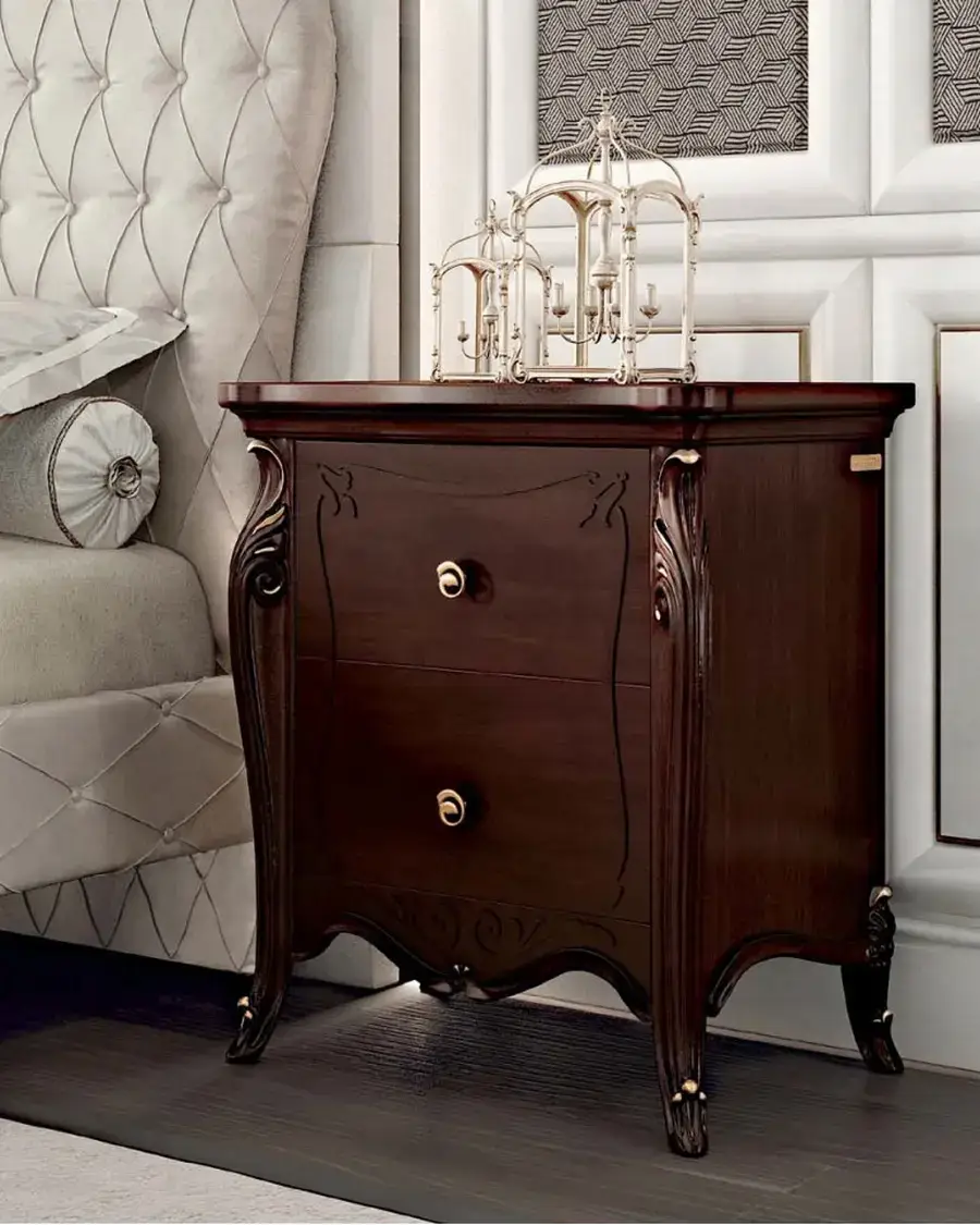 Opera Nightstand 3055, designer bedside table for the master bedroom