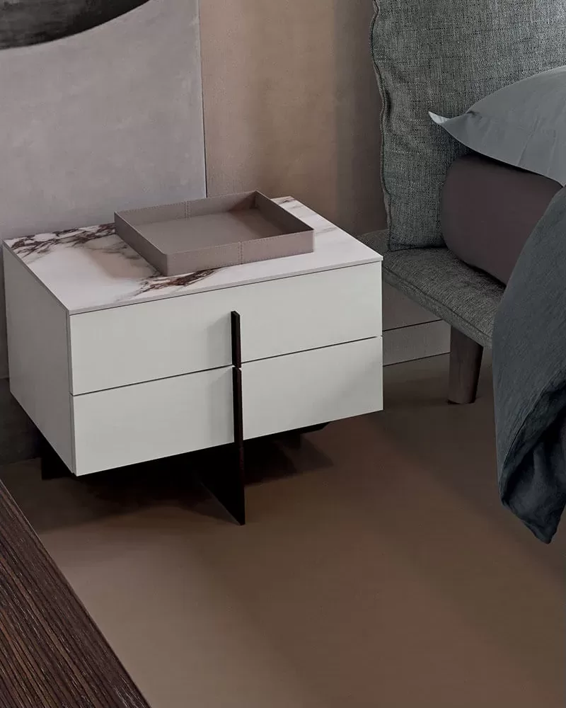 Katana Nightstand, high end nightstand made to order in Italy