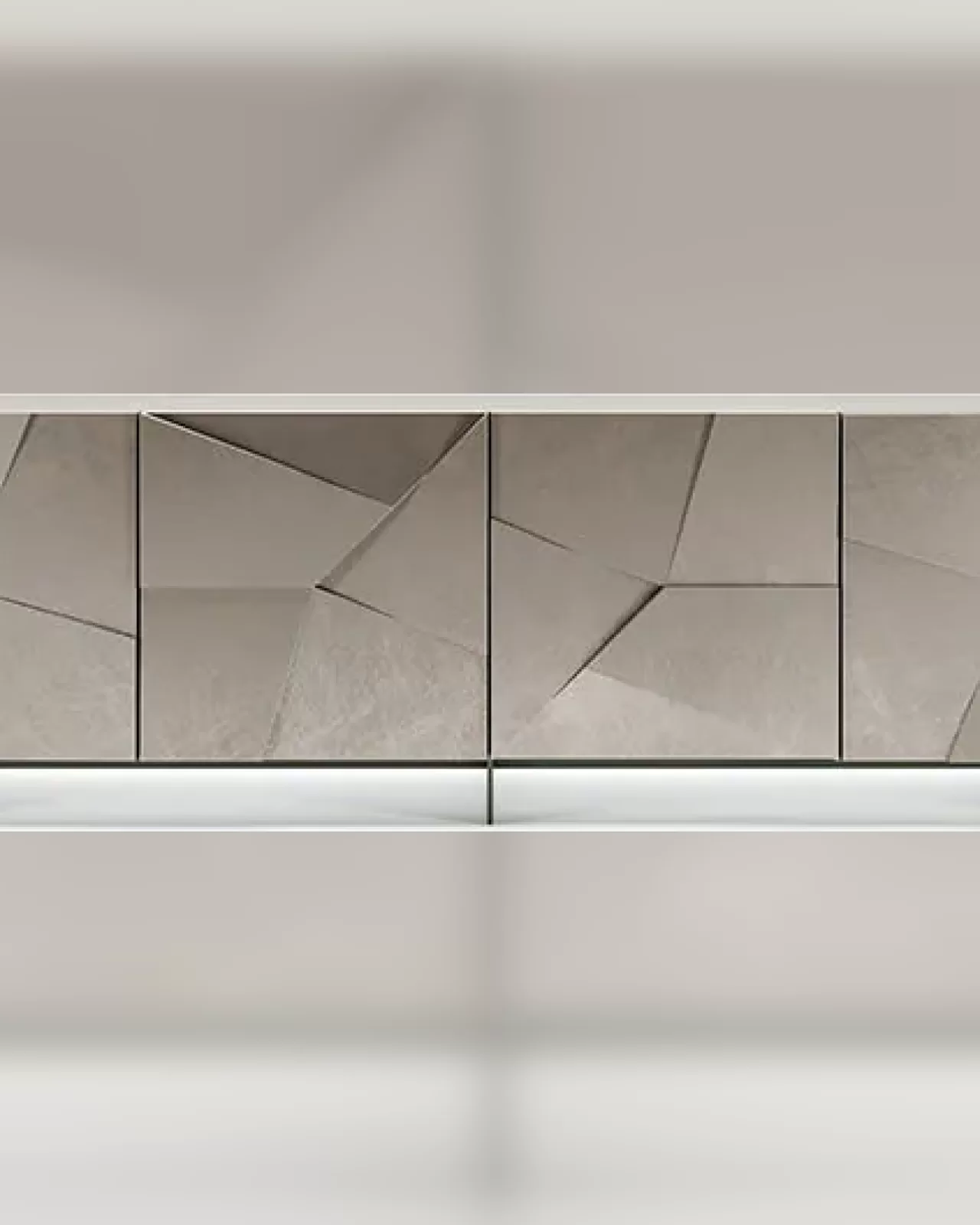 Concrete Sideboard by Dall'Agnese, modern sideboard with faceted doors