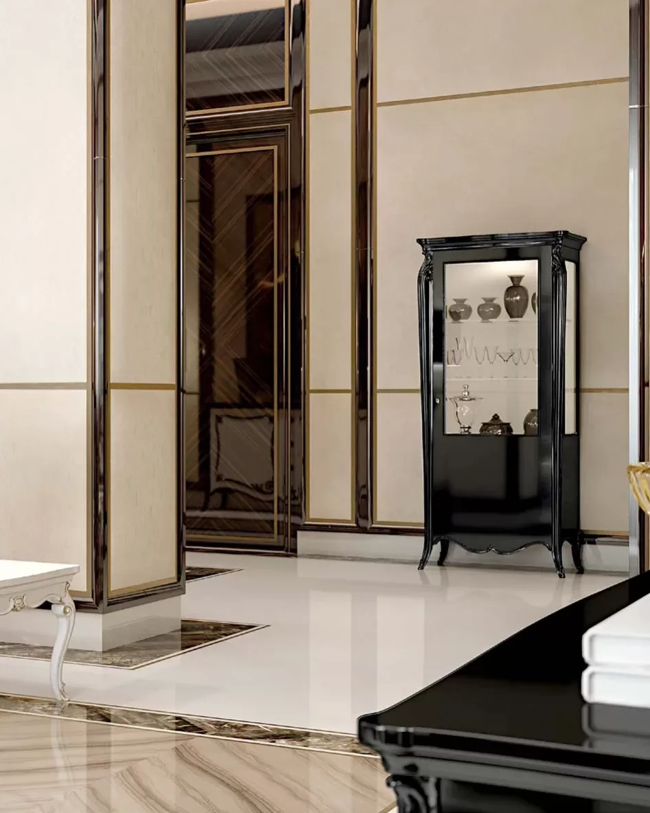 Opera Shaped Silver Cabinet by Francesco Pasi, Living Room Furniture