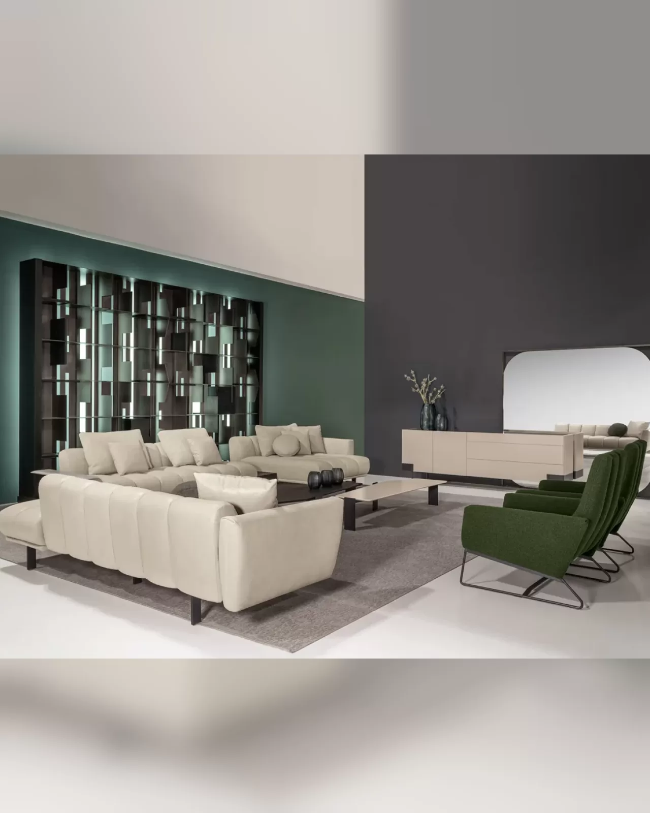 Blockbau Modular Sofa by Cantori, luxury leather sofa, made to order in Italy