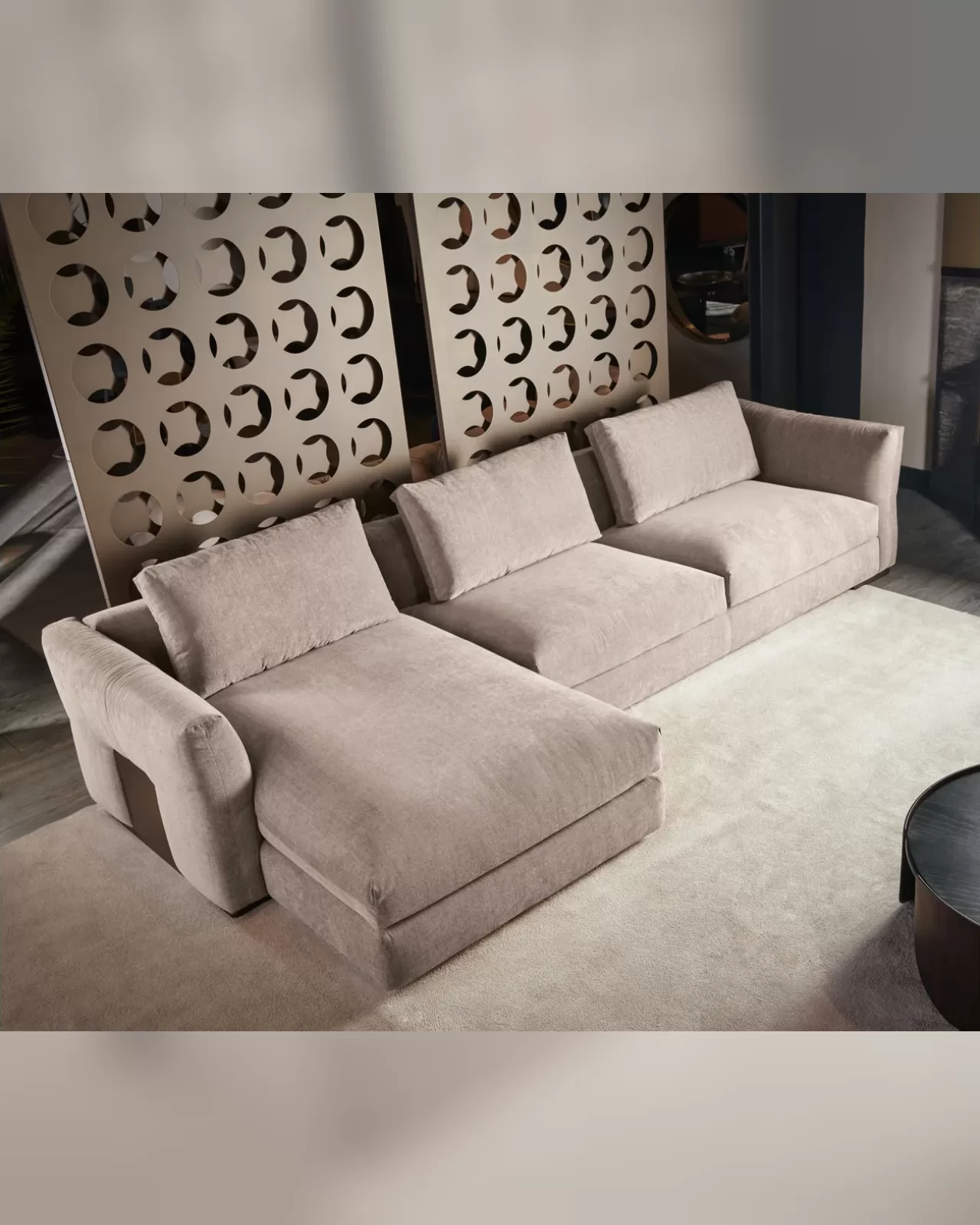 Montecarlo Angular Sofa by Cantori, Italian leather sofa, made to order in Italy