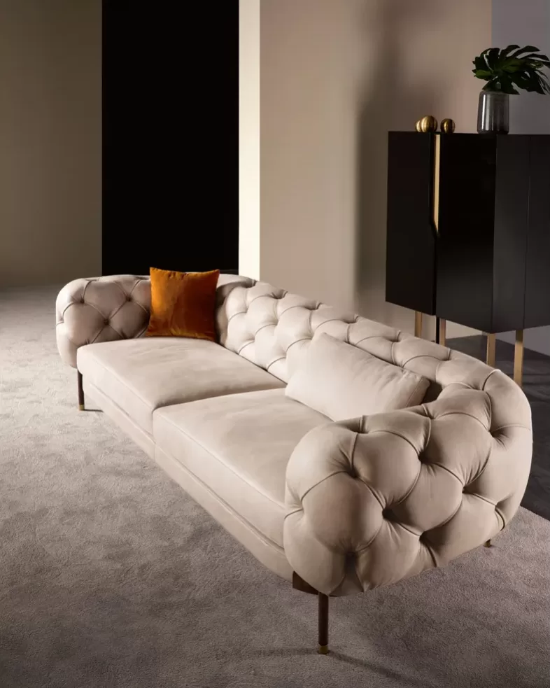 Atenae Sofa by Cantori, leather sofa, made to order in Italy