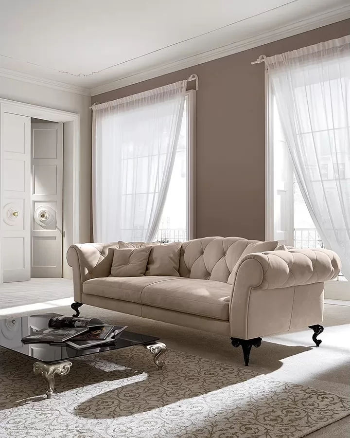 George Sofa by Cantori, to pair with a contemporary sofa, made to order in Italy