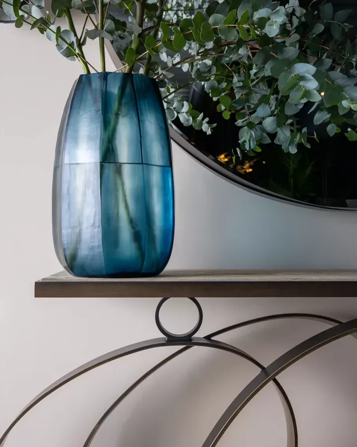 Rodin Console Table by Cantori, to pair with a velvet sofa, made to order in Italy