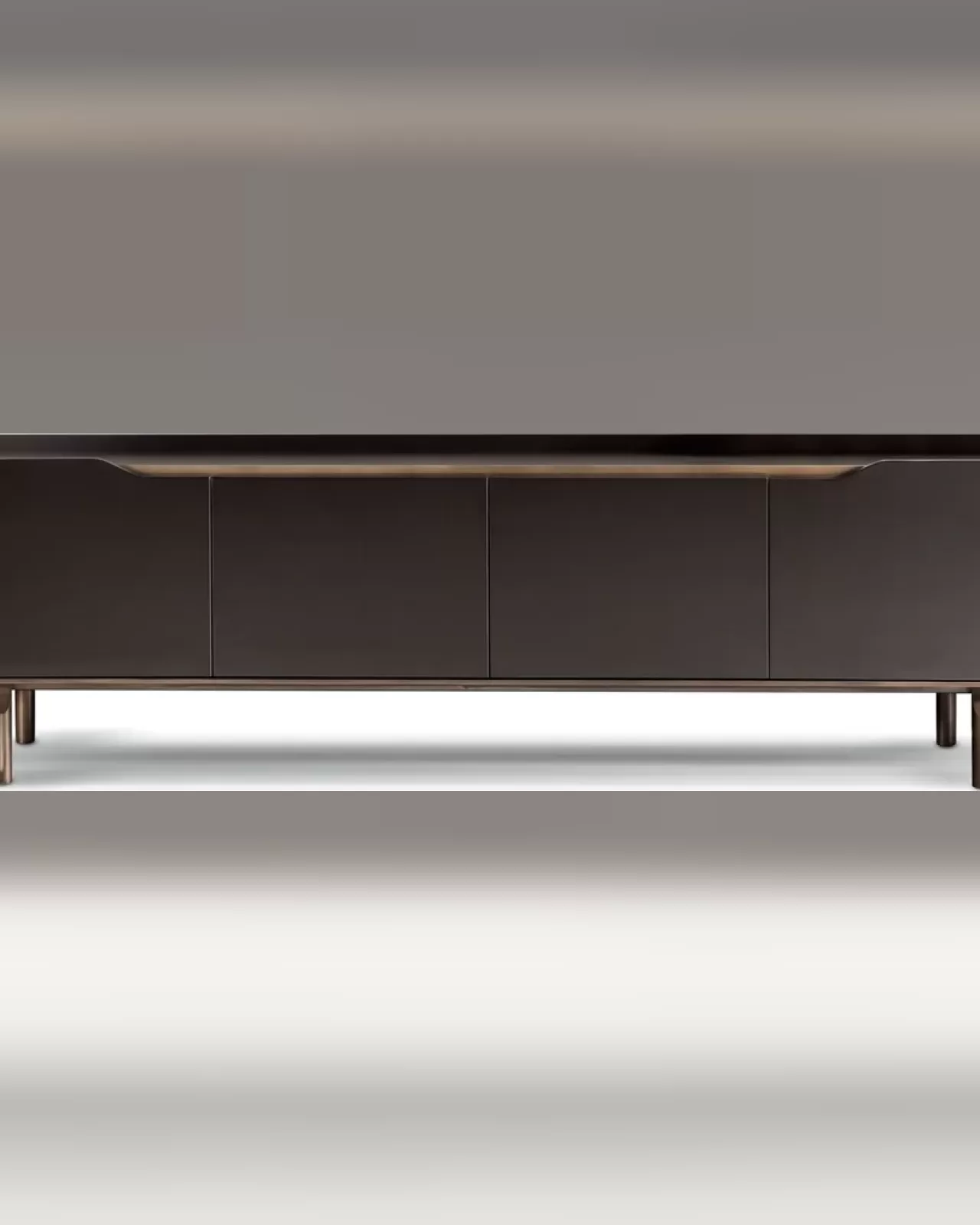 Oasi TV Unit by Cantori, media console 241 cm wide in the finish you choose