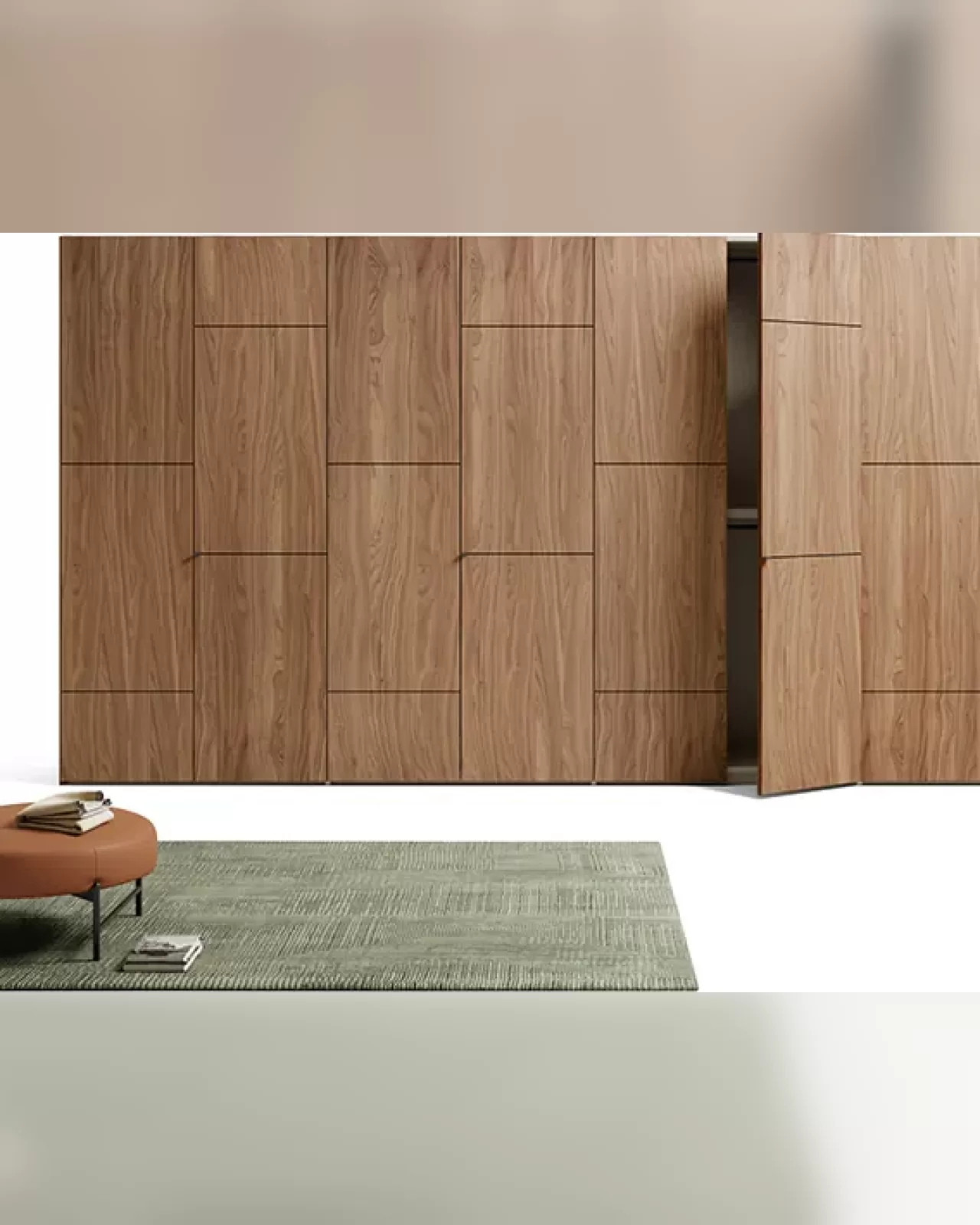 Boiserie Wardrobe, modern wardrobe for the bedroom with 3 or 5 doors