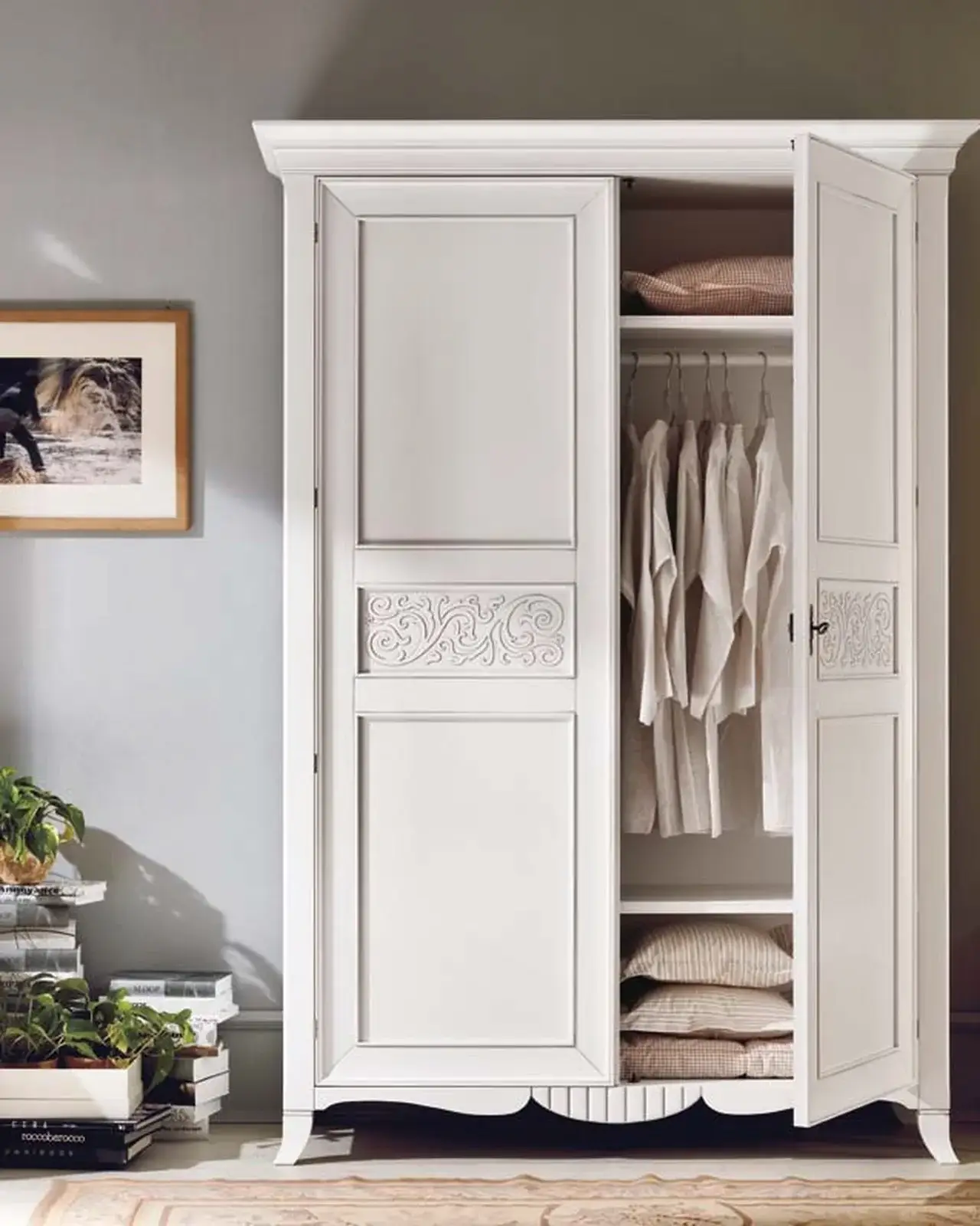 New Deco Wardrobe with Natural Panels by Francesco Pasi, wardrobe specified by door configuration