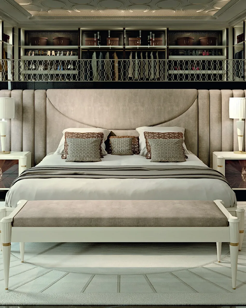 Ellipse Bed with Side Panels, Bedroom Furniture, by Francesco Pasi