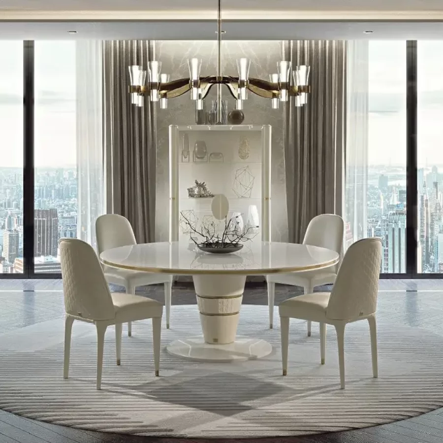 Ellipse Upholstered Dining Chair by Francesco Pasi, dining room furniture, 50 cm wide