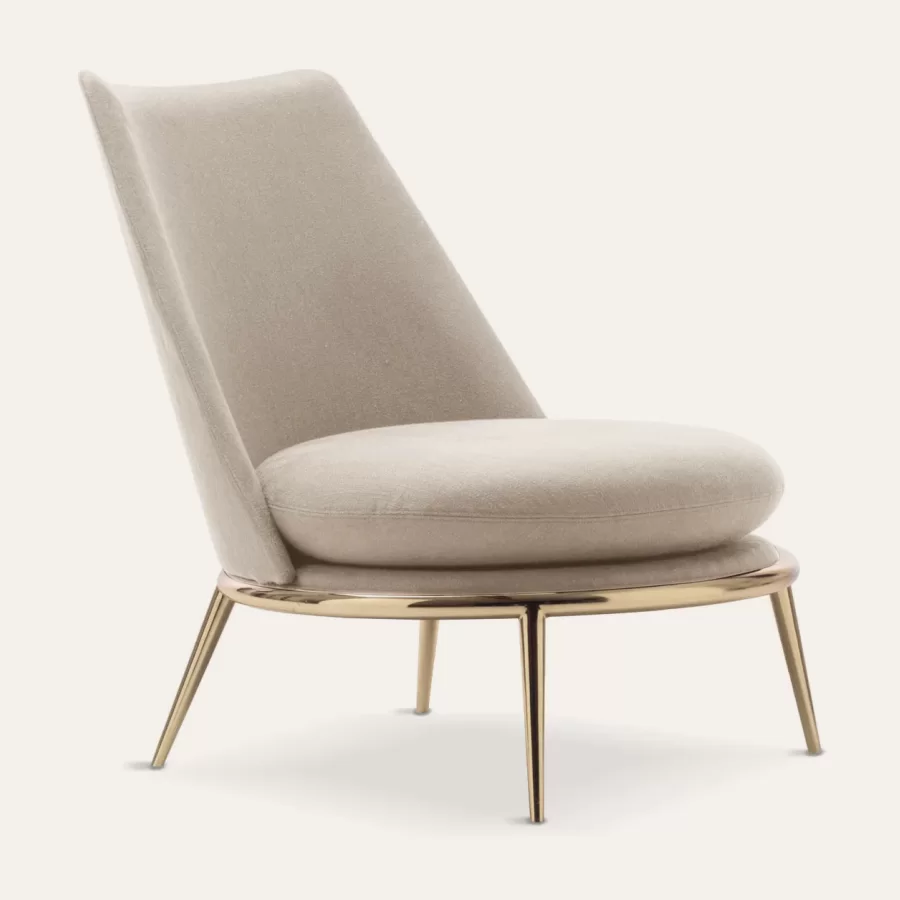 Aurora Armchair by Cantori, accent chair, leather armchair, 65 cm wide