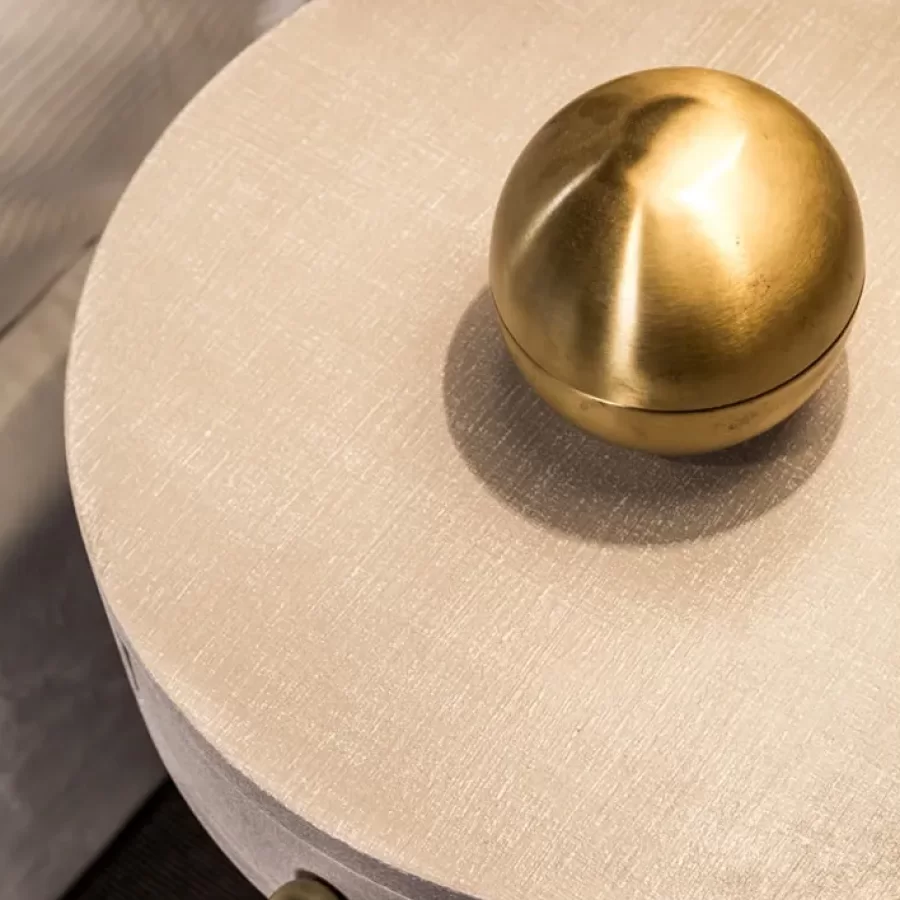City Tamburino Side Table by Cantori, round side table, made to order in Italy