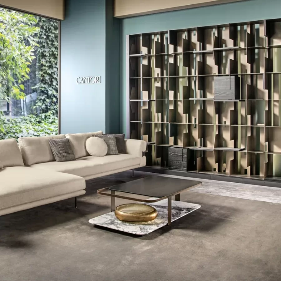 Montecarlo Coffee Table by Cantori, wood coffee table, 140 cm wide