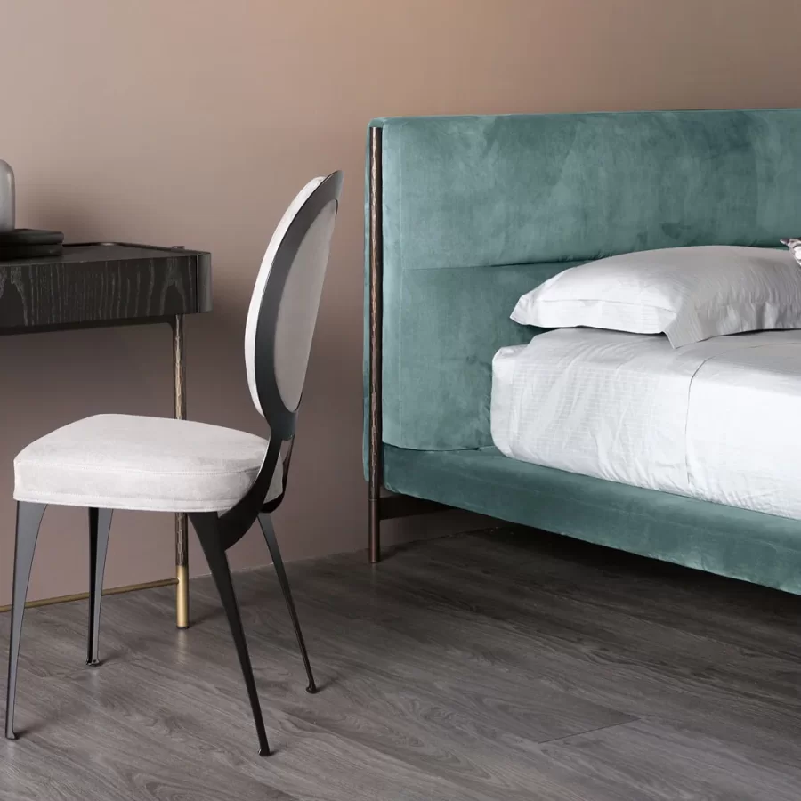 Shanghai Bed by Cantori, Italian bed, for 160, 180 or 200 x 200 cm mattresses