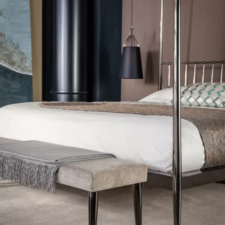 Urbino Canopy Bed by Cantori, king size bed, for 160 or 180 x 200 cm mattresses