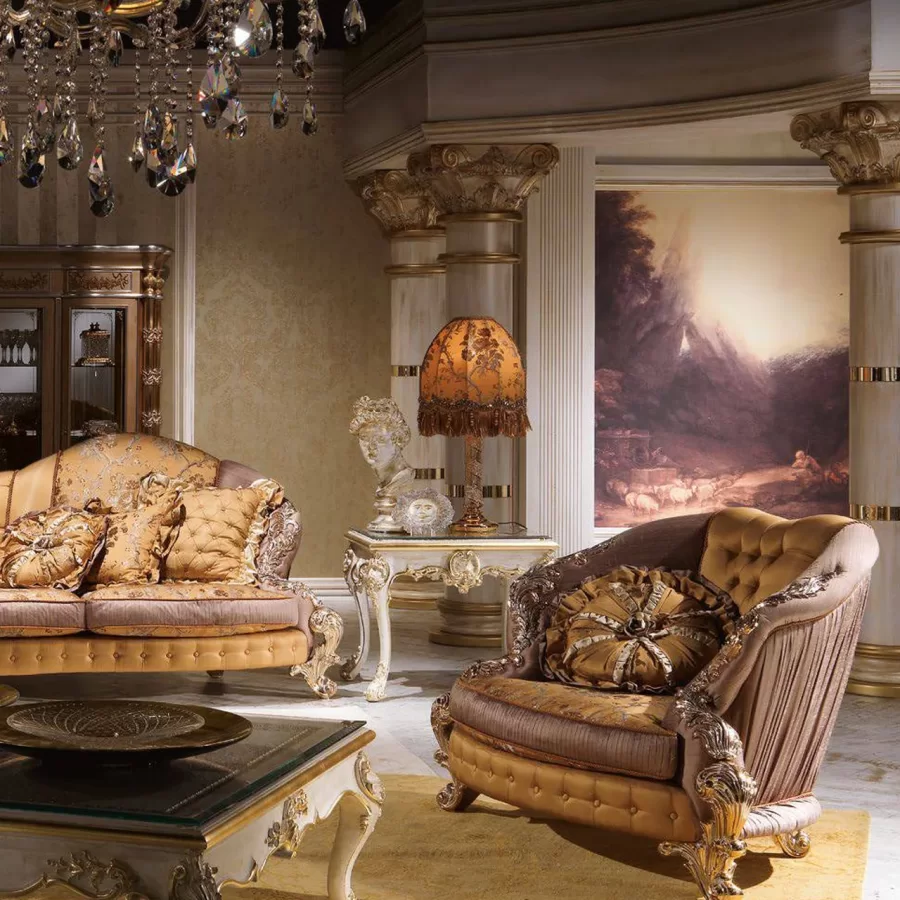 Royal Three-Seater Sofa RY173 by Cappelletti, traditional sofa, 312 cm wide