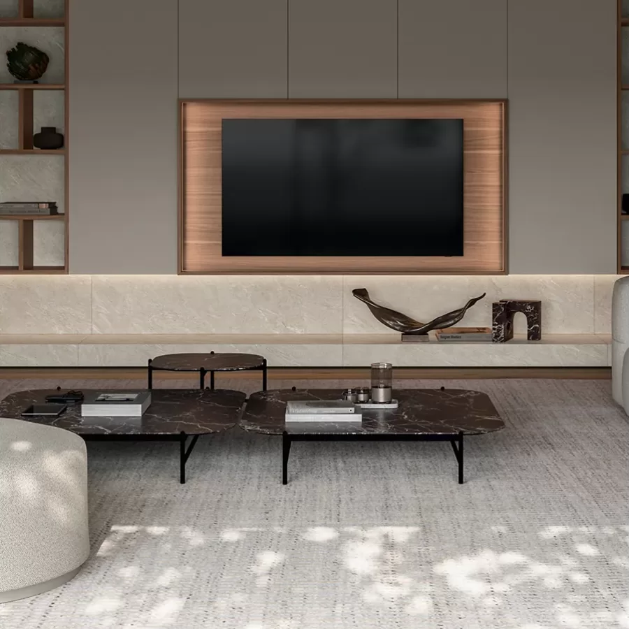 Frame TV Panel by Dall'Agnese, made to order in Italy, Italian TV unit, 120 cm wide