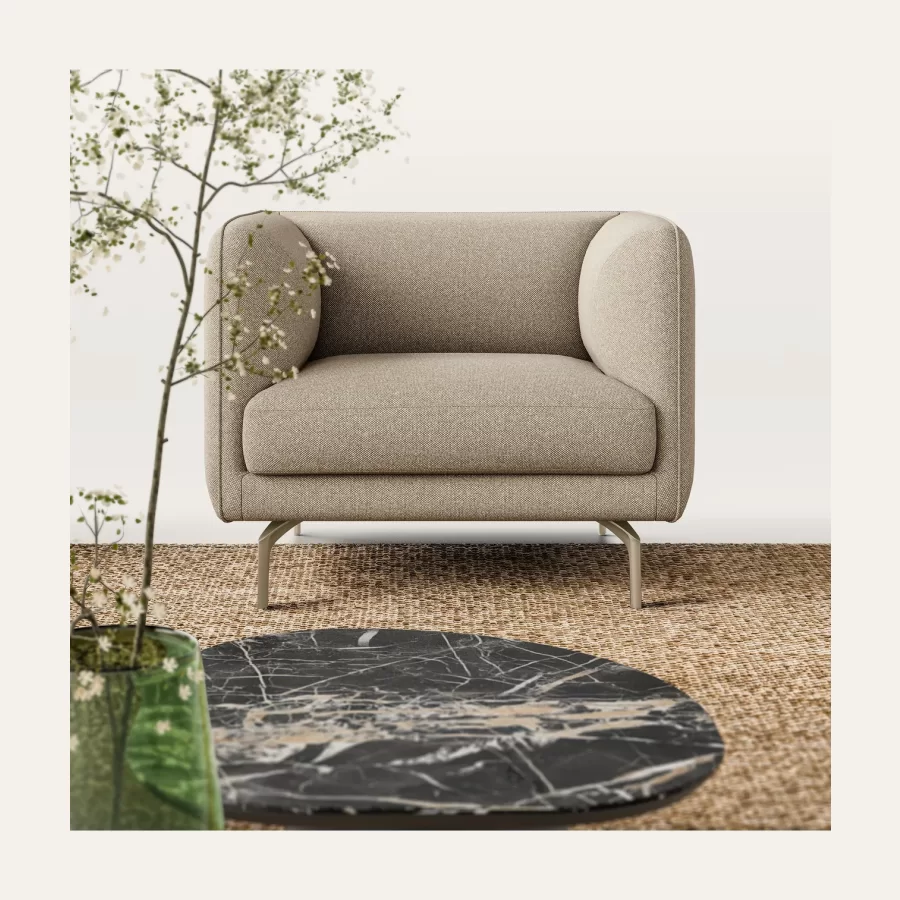 Panama Armchair by Dall'Agnese, leather armchair, luxury armchair, 90 cm wide