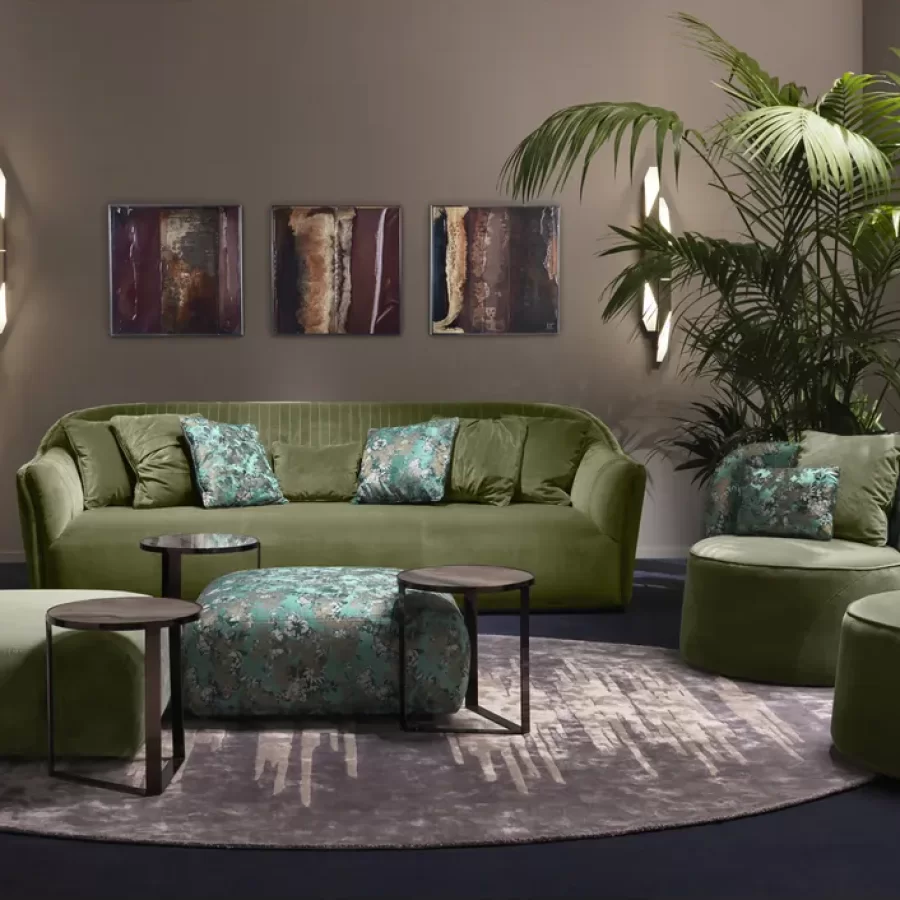 Cobalto Sofa by Epoque, luxury living room furniture, in leather, made to order in Italy