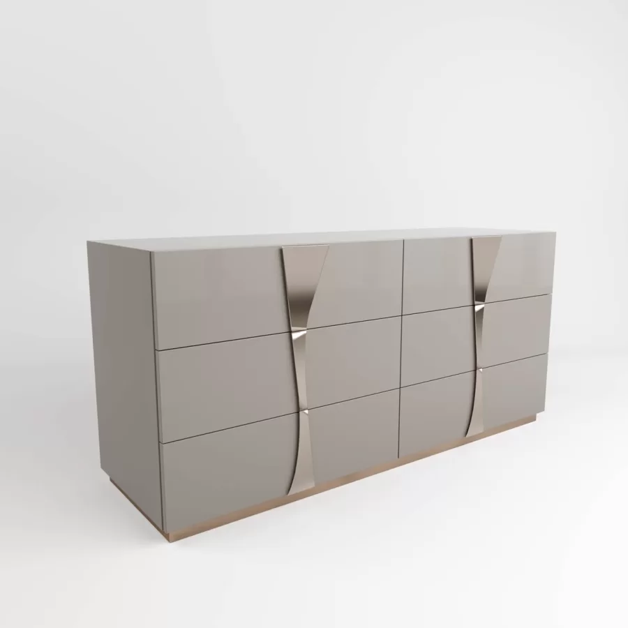 Krypton Dresser by Epoque, Italian furniture company for the bedroom, in gloss lacquer