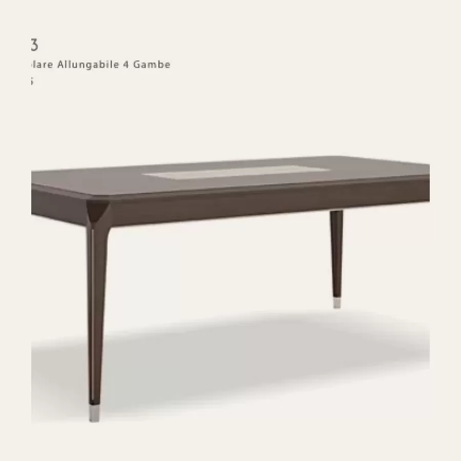 Icon Extendable Rectangular Table by Francesco Pasi, dining set, 200 cm wide