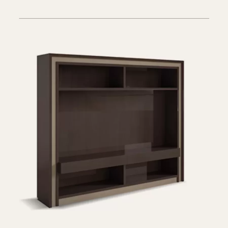Icon Wall System with TV Opening, Compact by Francesco Pasi, living room TV stand, 250 cm wide