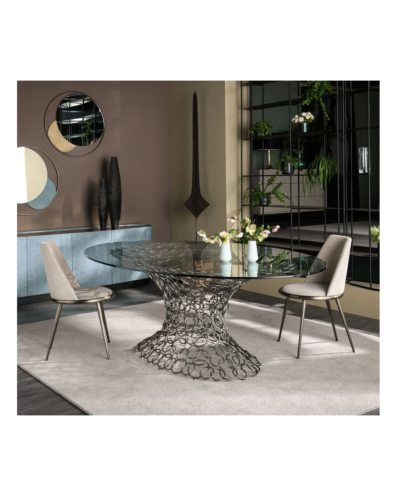 Aurora Imbottita dining chair by Cantori, in an interior setting, photo 2 of 9