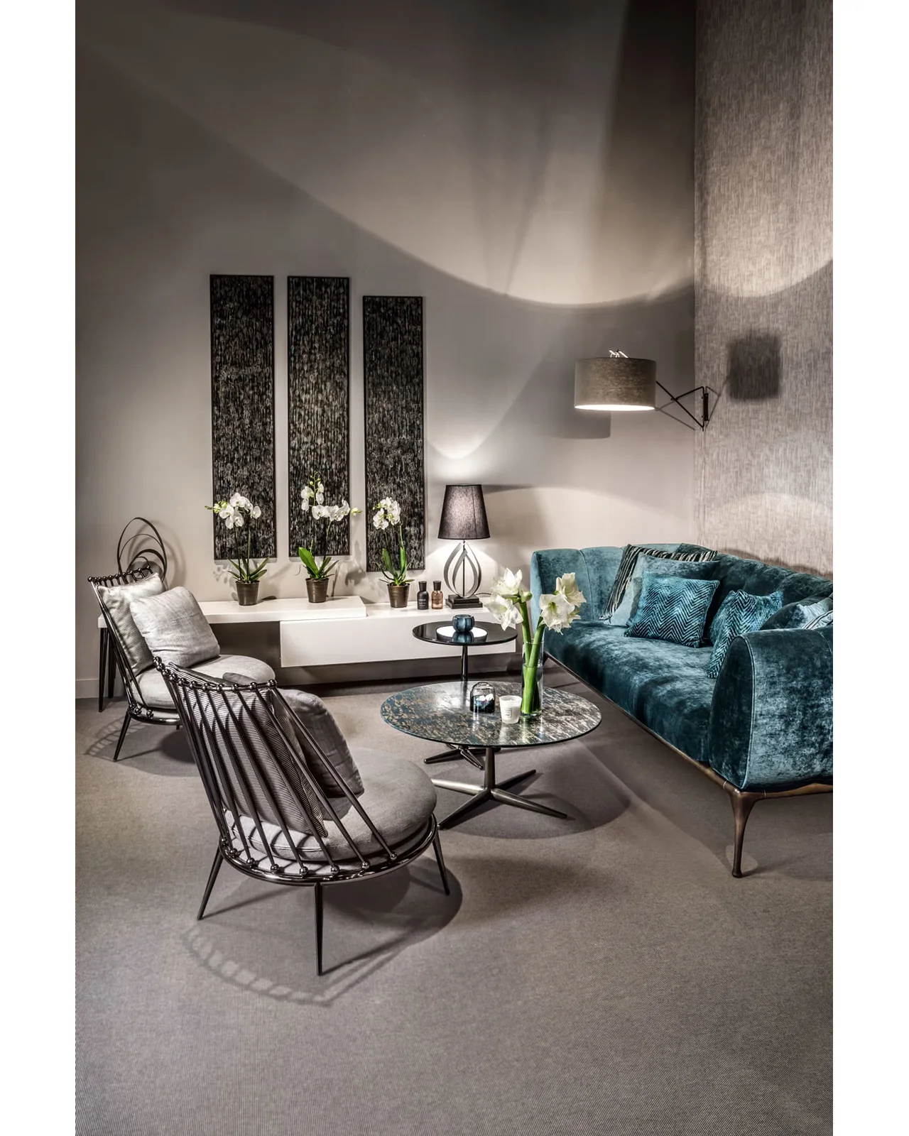 Aurora iron back armchair by Cantori, in an interior setting, photo 4 of 8