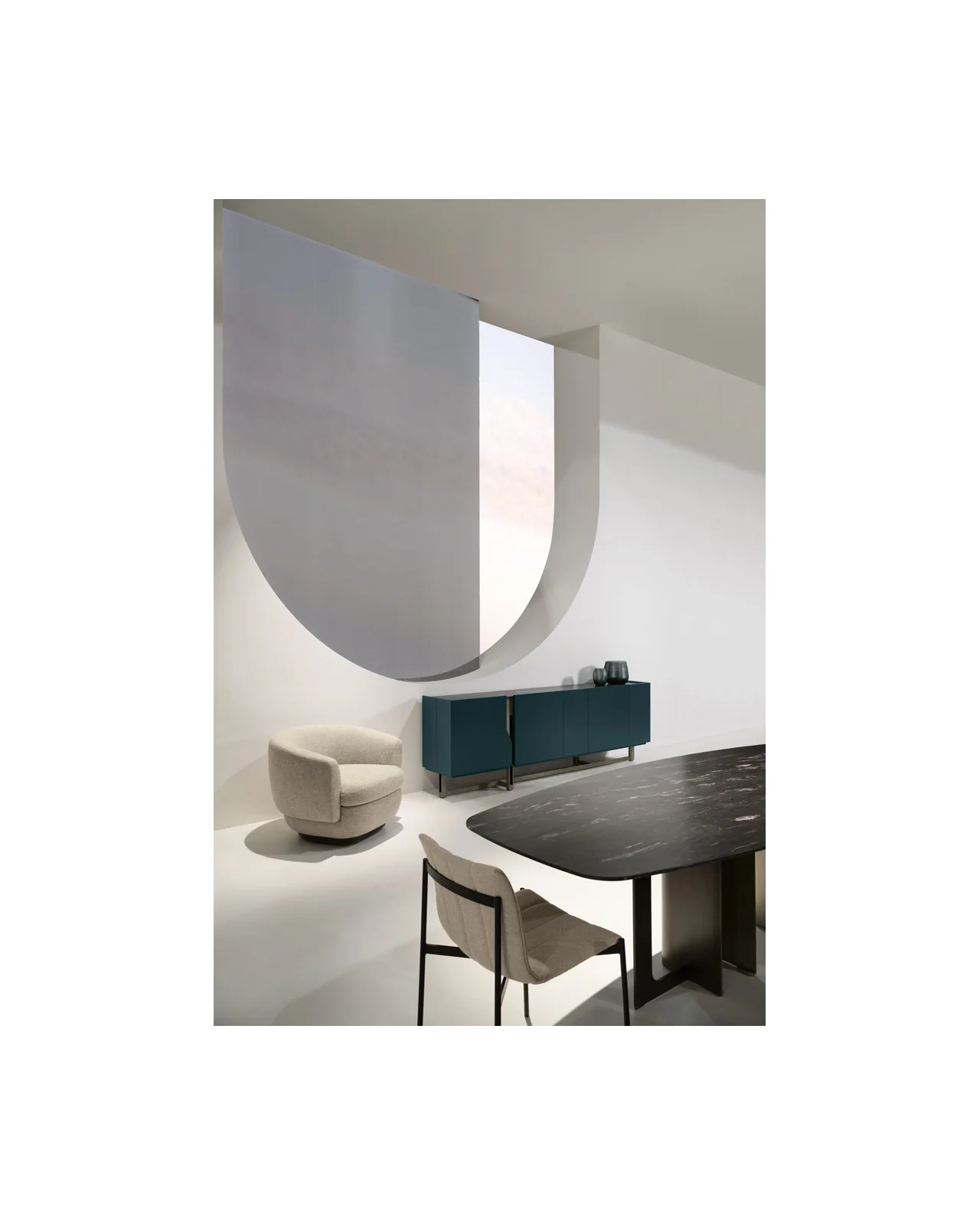 Gabrielle swivel armchair by Cantori, in an interior setting, photo 5 of 6