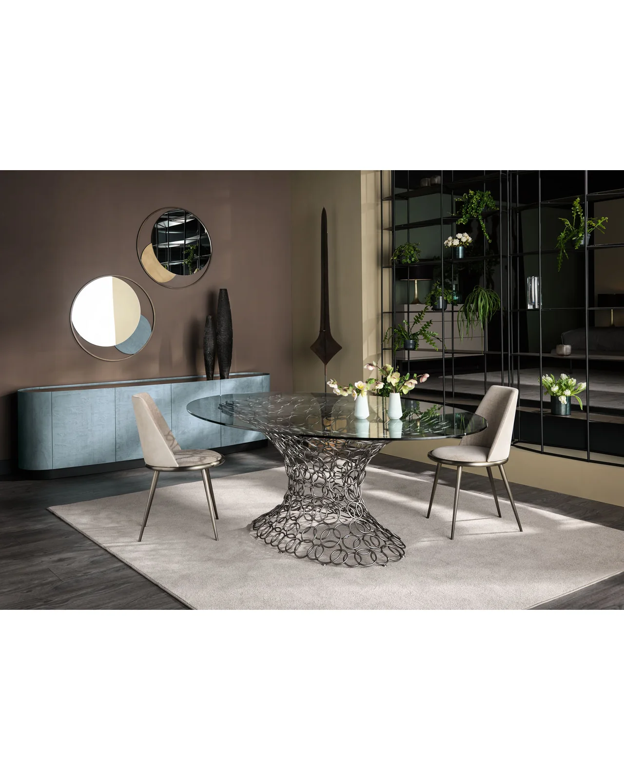 Mondrian Art Form dining table by Cantori, in an interior setting, photo 5 of 10
