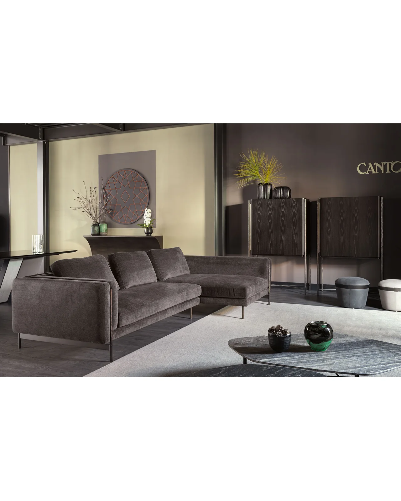Shanghai Angular sofa by Cantori, in an interior setting, photo 3 of 6