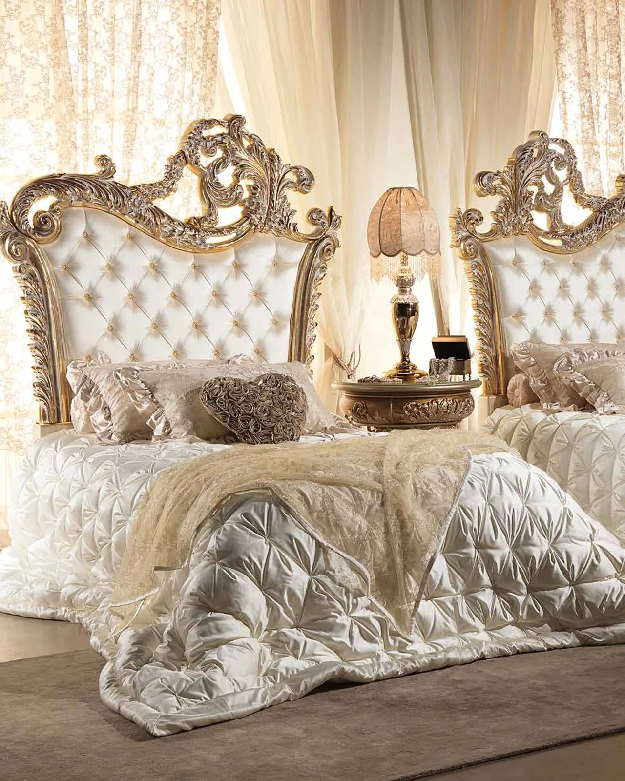 Aida Single Bed AD095, Cappelletti Aida collection, classic Italian bed in a classic bedroom setting, photo 2 of 2