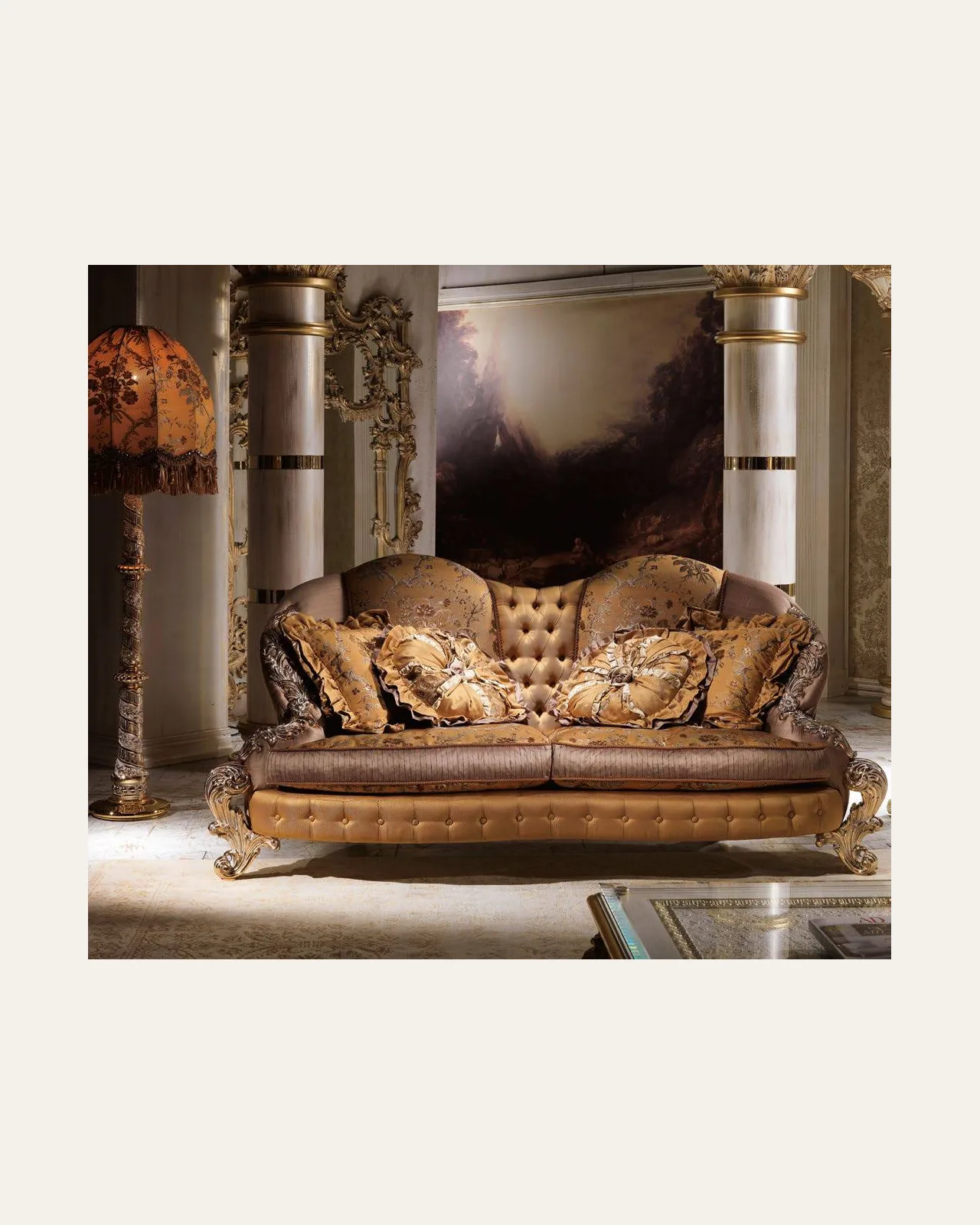 Royal Side Table RY175, Cappelletti Royal collection, classic Italian side table in a classic living room setting, photo 1 of 2