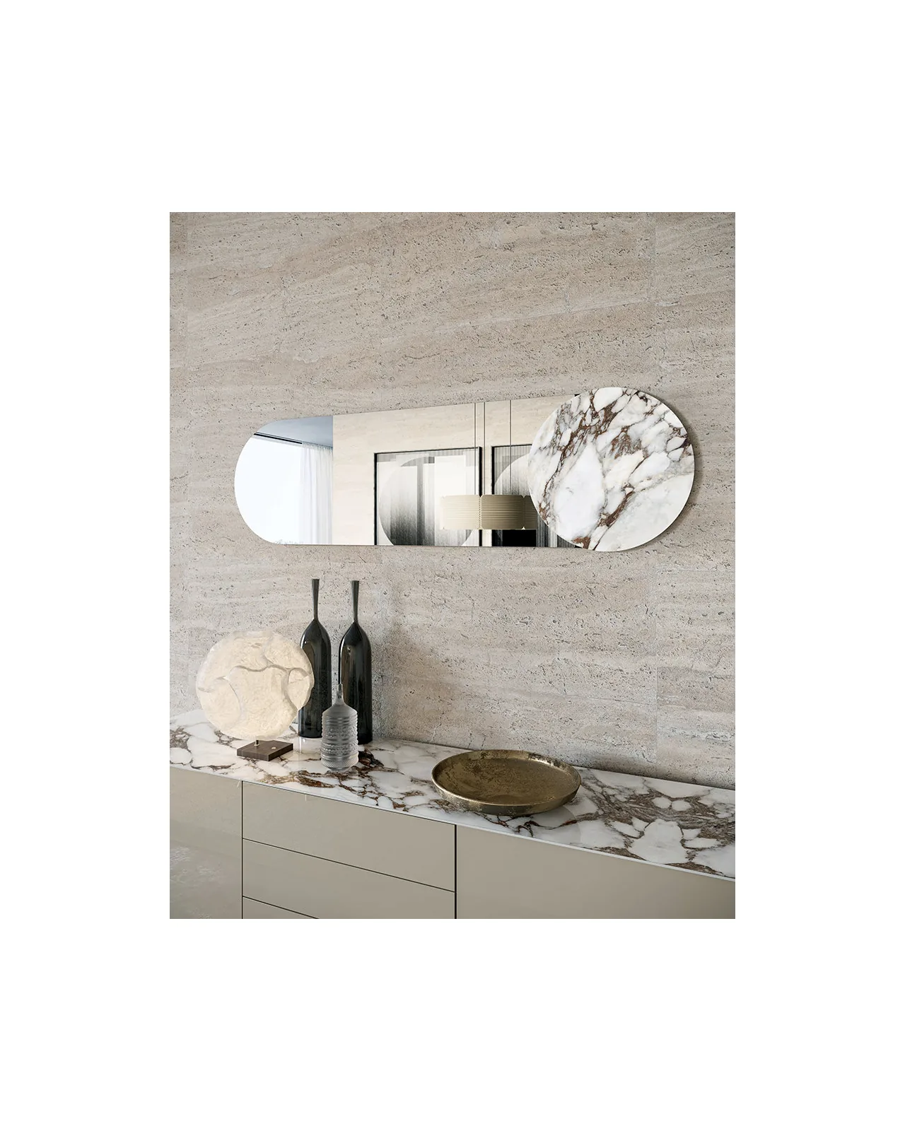 Juno mirror by Dall'Agnese, in an interior setting, photo 3 of 4, Nobili Design catalog