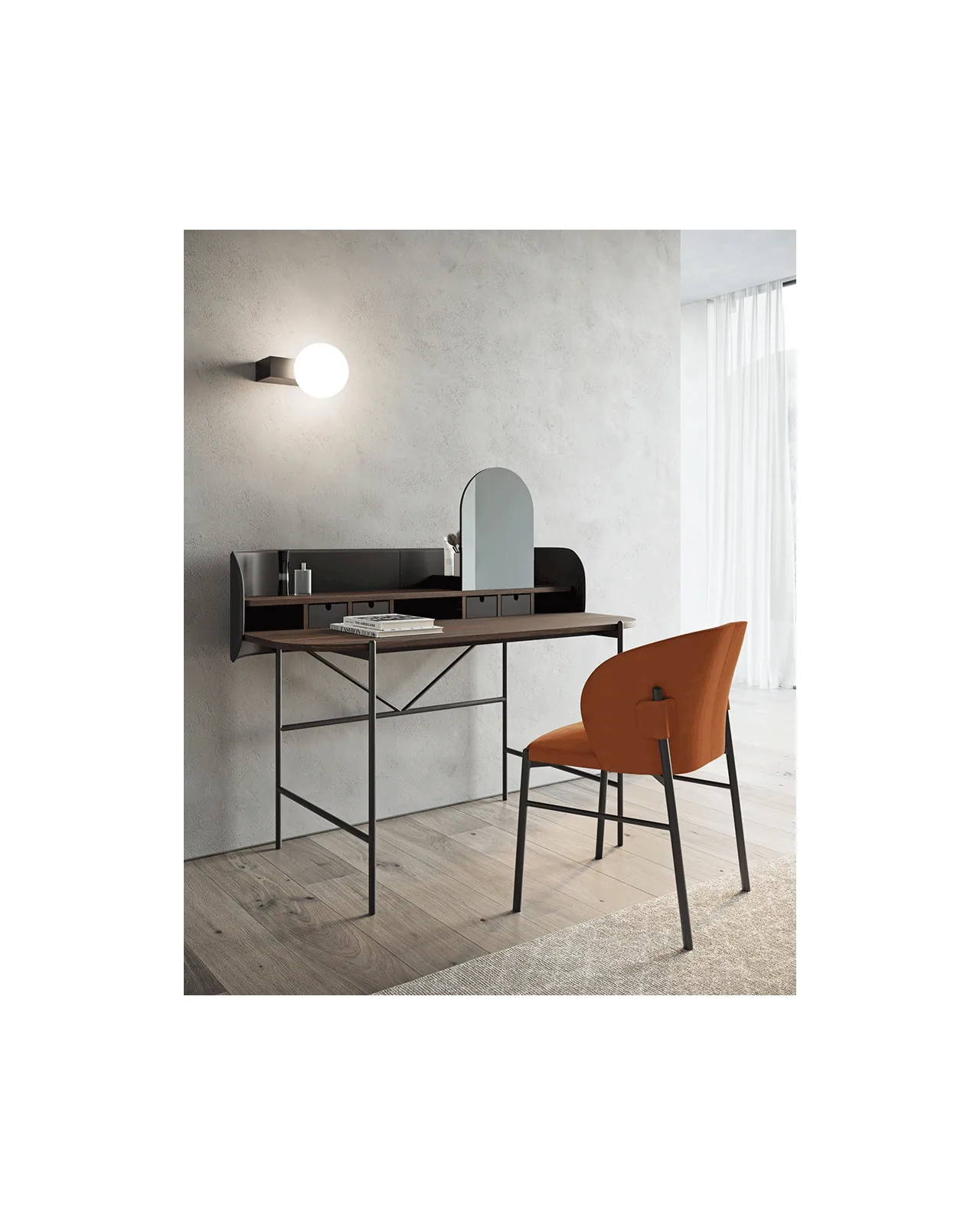 Nebula mirror by Dall'Agnese, in an interior setting, photo 3 of 3, Nobili Design catalog