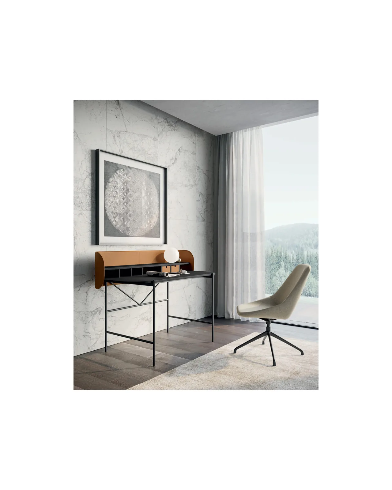 Scrivania Supernova di Dall'Agnese, in ambientazione, foto 4 di 5, catalogo Nobili Design