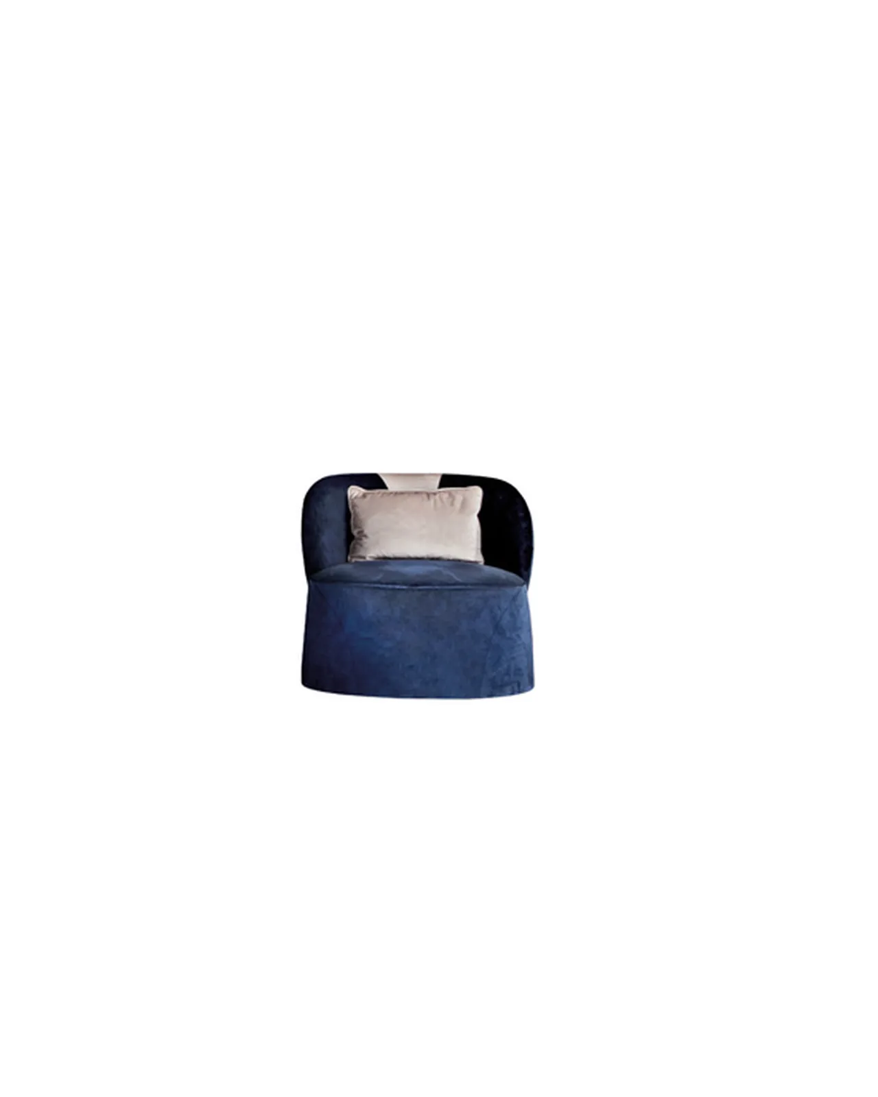 Litio Armchair by Epoque, Exence collection, armchair in fabric or leather, studio view, photo 2 of 3