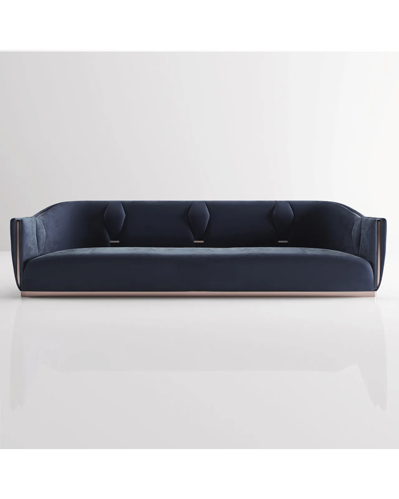Nefrite Sofa by Epoque, Exence collection, sofa in fabric or leather, studio view, photo 2 of 4