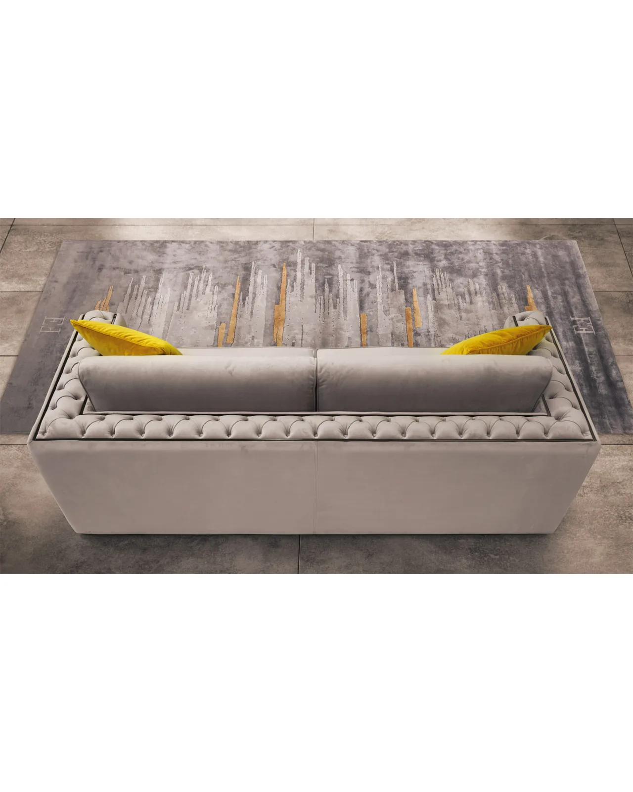 Divano Xenon di Epoque, collezione Exence, divano di design ambientato in un soggiorno elegante, foto 3 di 4