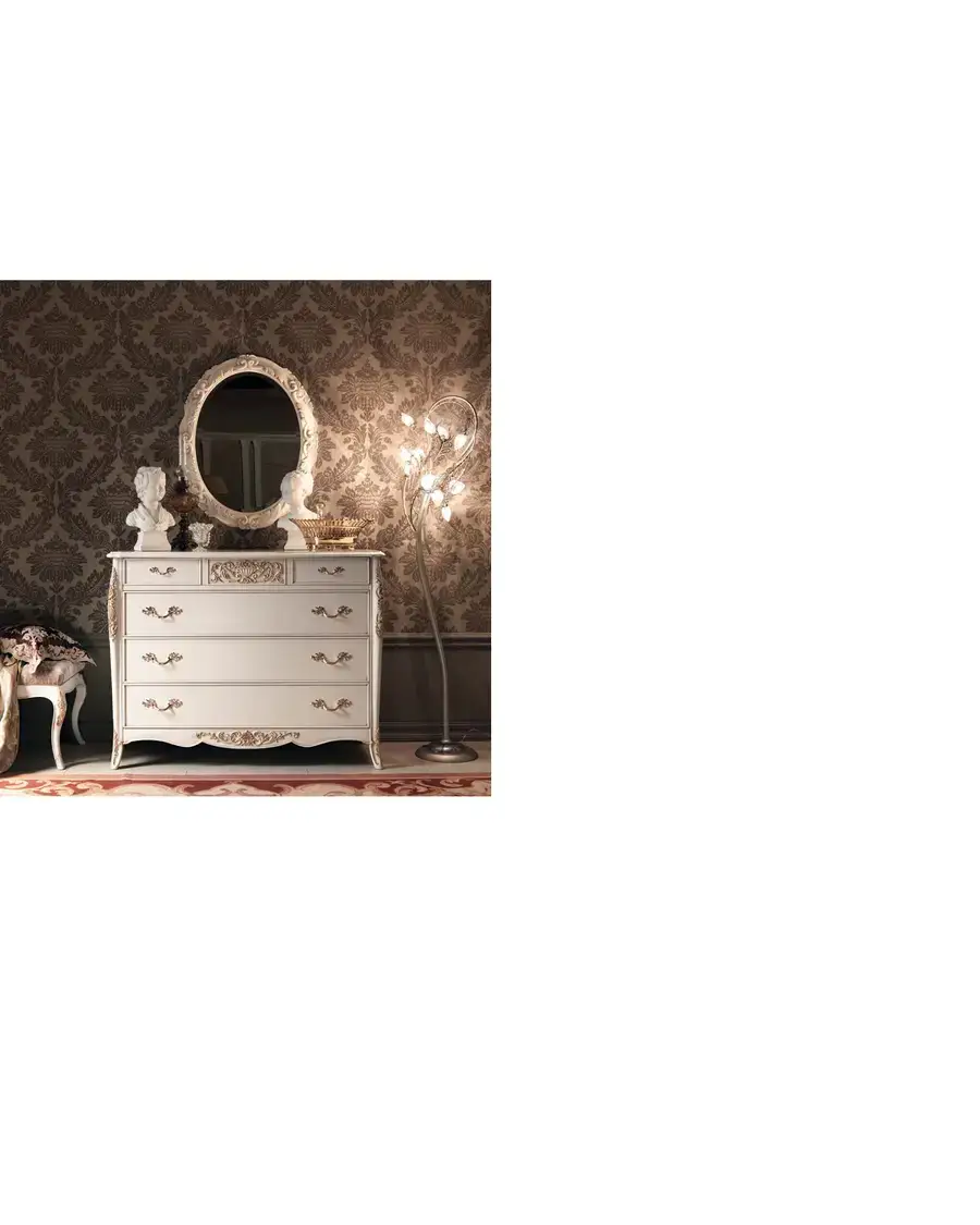 Gran Guardia Chest of Drawers 2050 by Francesco Pasi, Gran Guardia bedroom set, hand-carved four-drawer chest of drawers