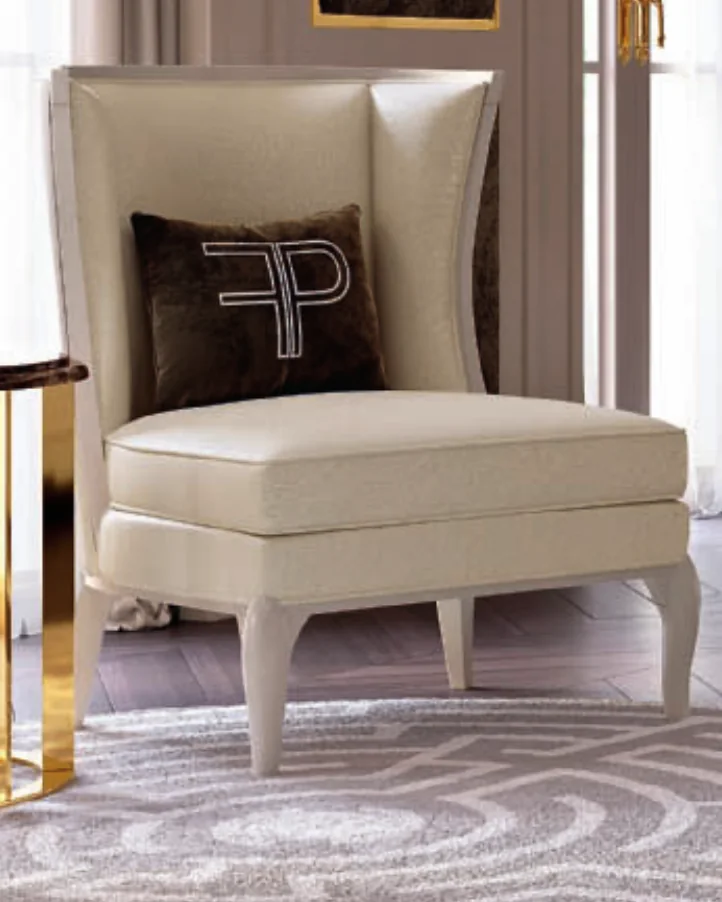 Ocean Armchair, Smooth legs by Francesco Pasi, in an interior setting, photo 1 of 1