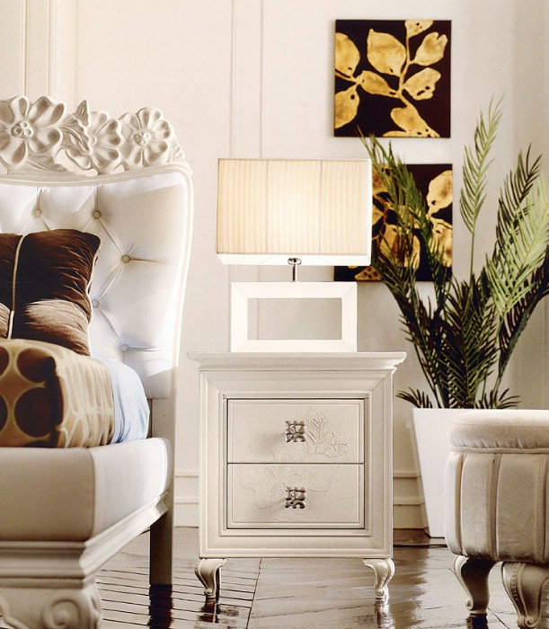 Classic luxury bedroom furniture Amelie White 4